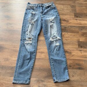Judy Blue distressed boyfriend fit jeans size 0/24